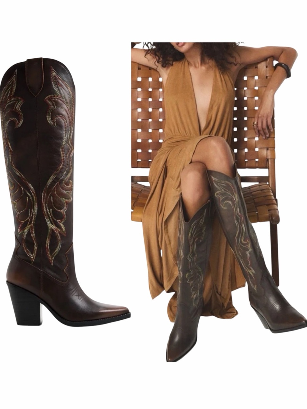 ALDO Knee High Western Boots
Brown
Size 8